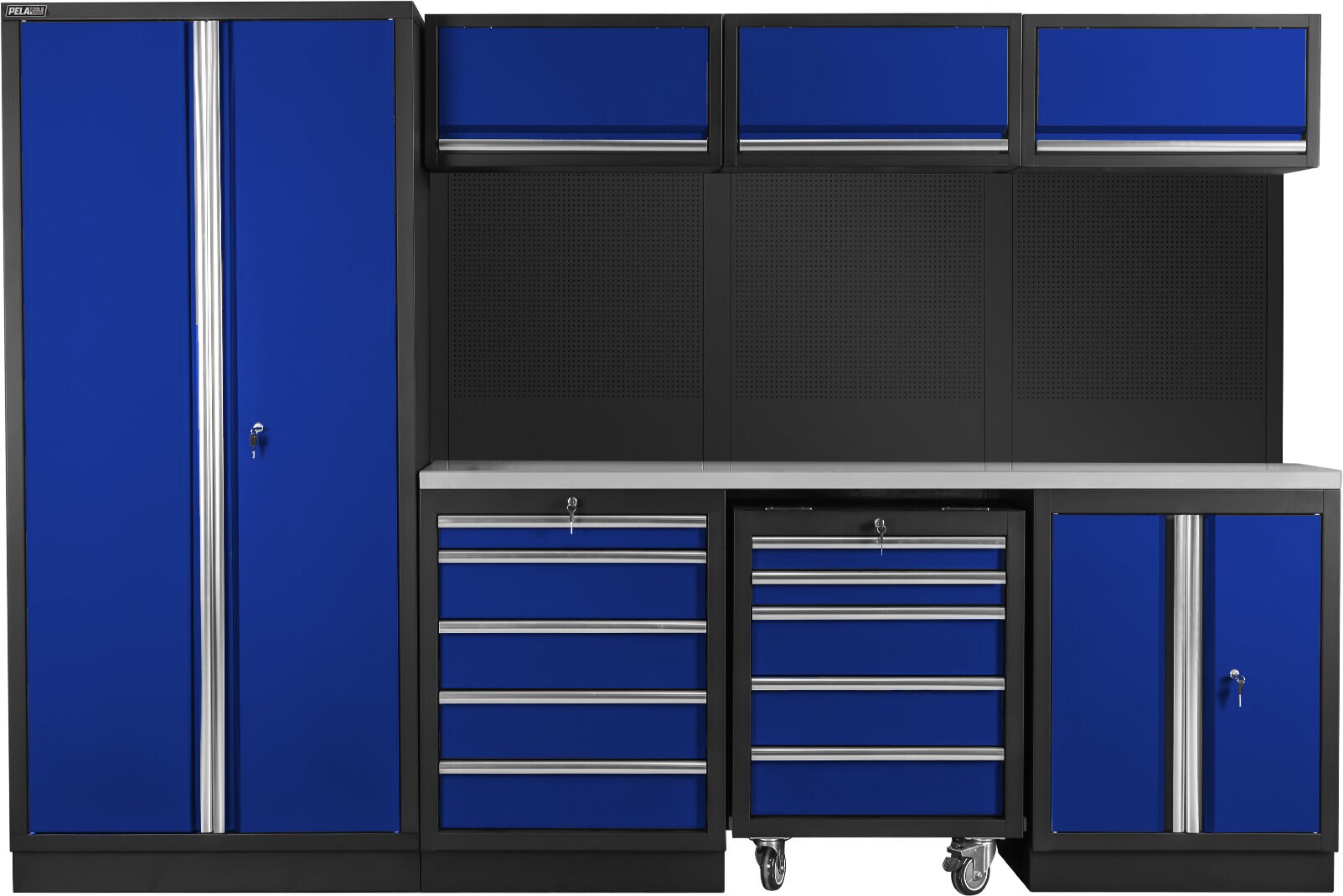 Garageindretning, blå/sort